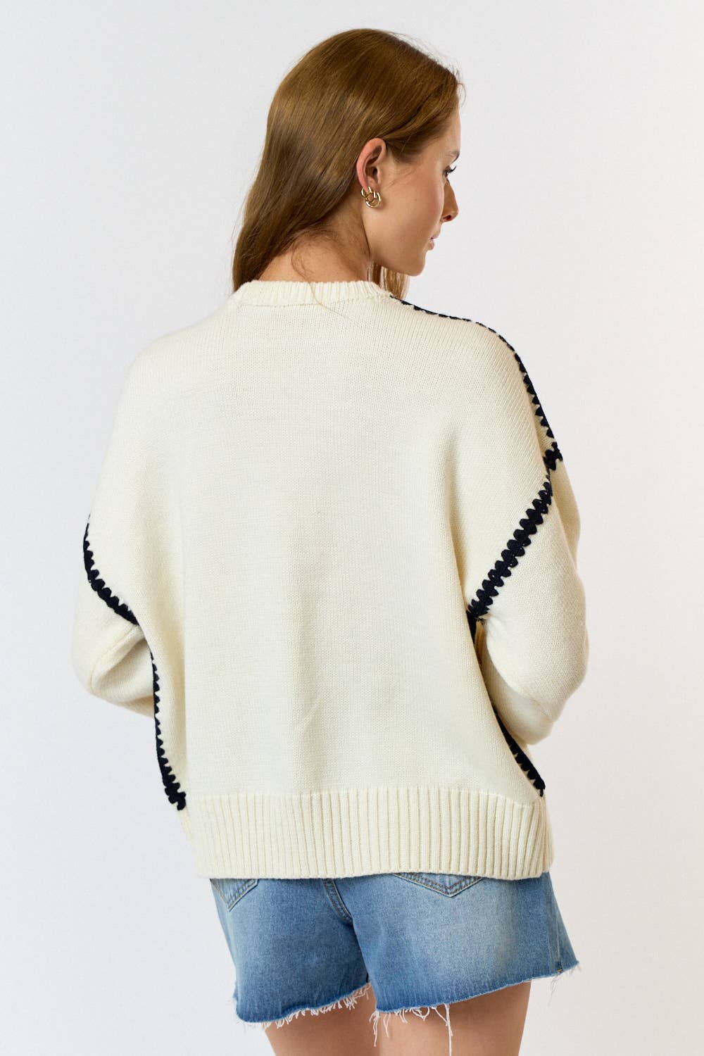 Contrast Stitch Sweater