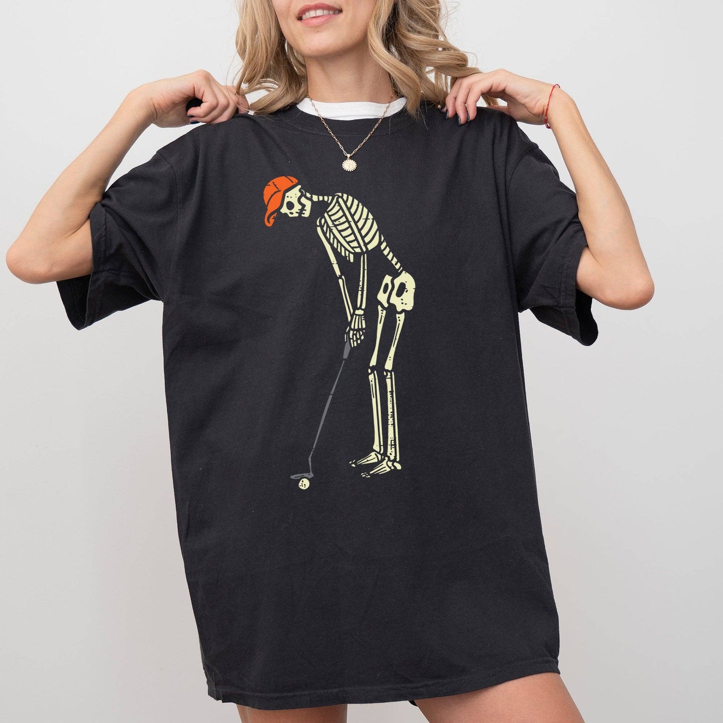 Golf Skeleton T-Shirt - Dark Gray