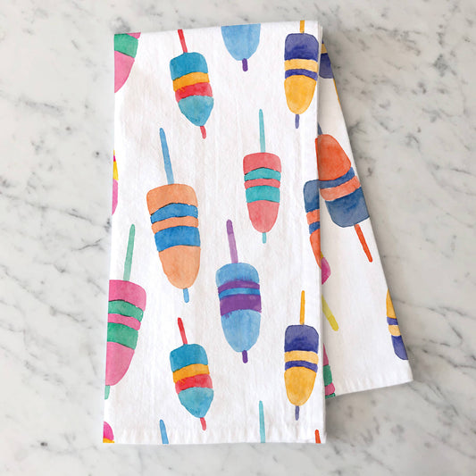 Colorful Buoys Kitchen Towel