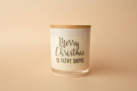 Merry Christmas Ya Filthy Animal Candle