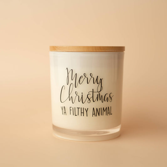 Merry Christmas Ya Filthy Animal Candle