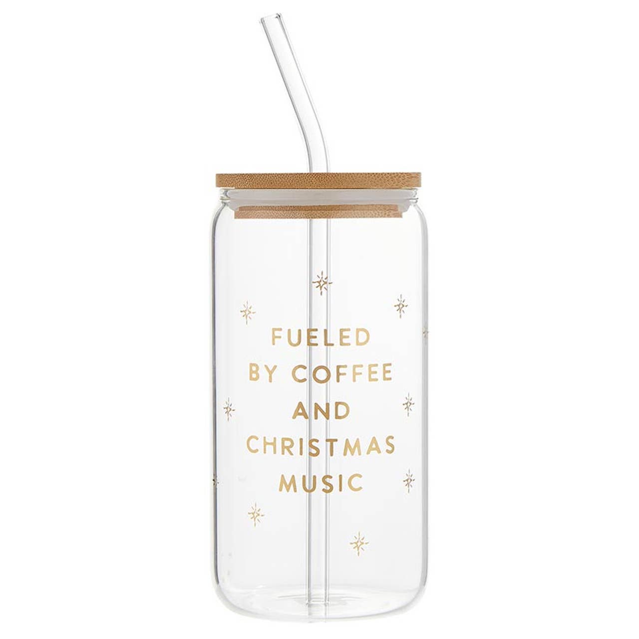 Fueled By Coffee Glass Tumbler