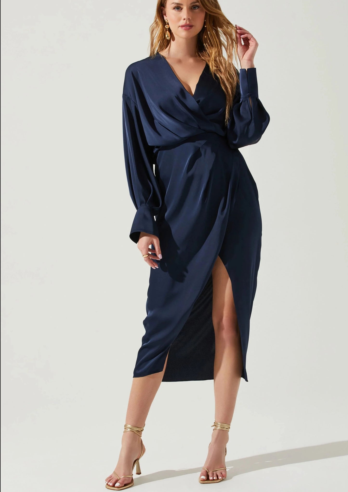 Sadyra Drop Shoulder Wrap Dress