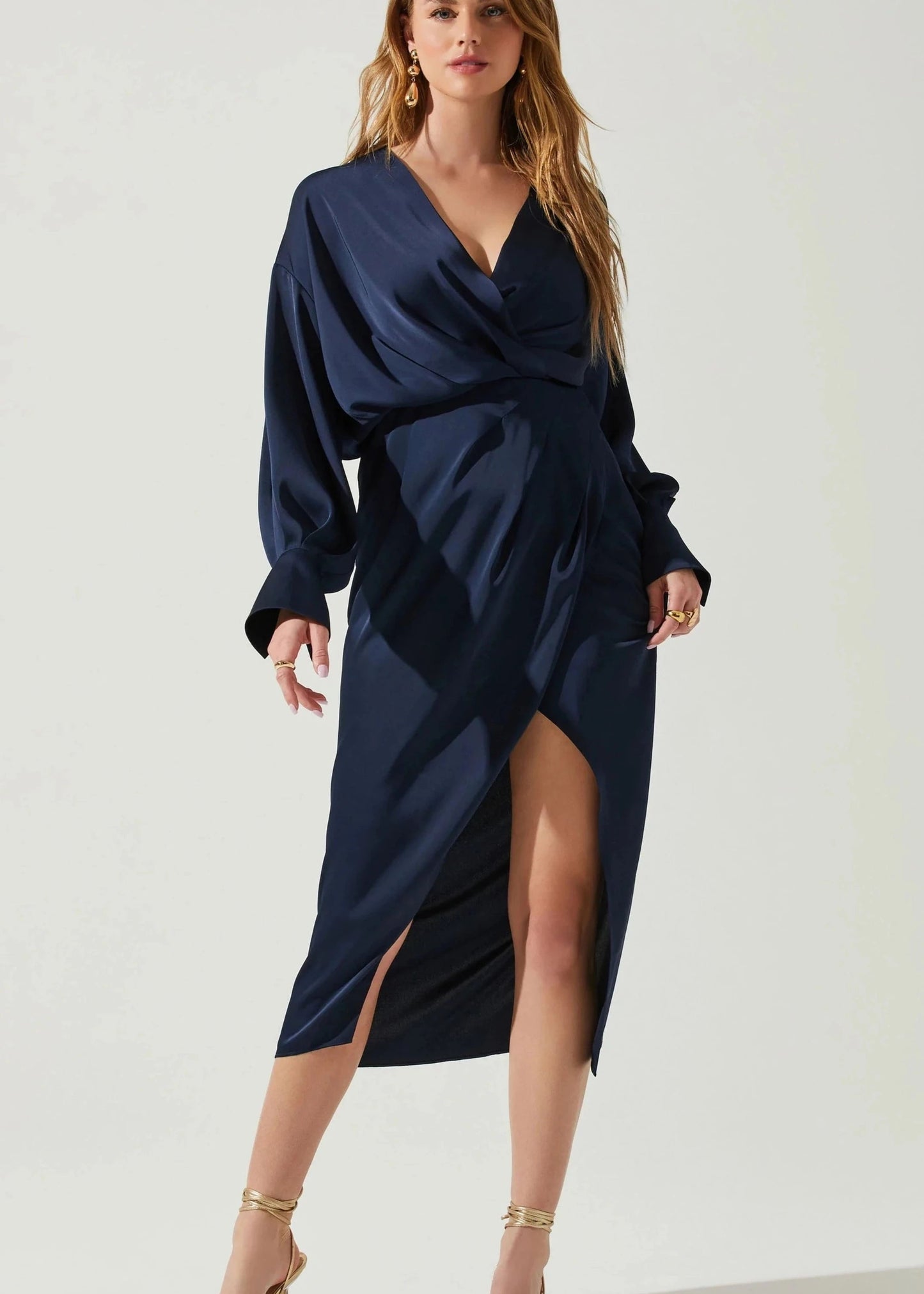 Sadyra Drop Shoulder Wrap Dress