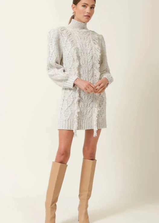 Daria Fringe Sweater Dress