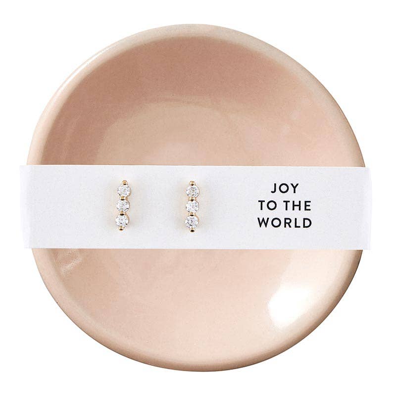 Joy to the World Earring and Dish Set
