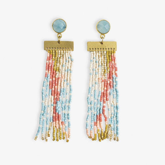 Lilah Semi-Precious Stone Fringe Earrings