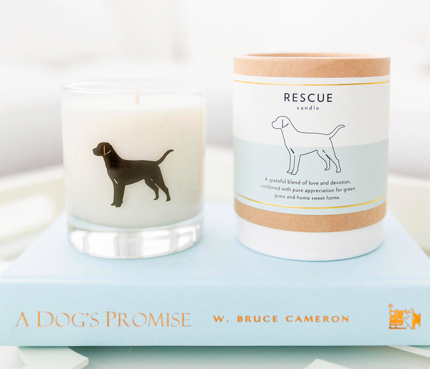 Rescue Dog Breed Soy Candle: Reusable Rocks Glass