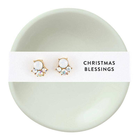 Christmas Blessings Earring and Dish Set