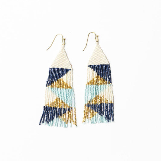 Brittany Mixed Triangles Beaded Earrings