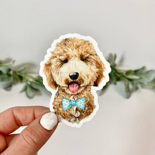 Doodle with Bow Tie Sticker