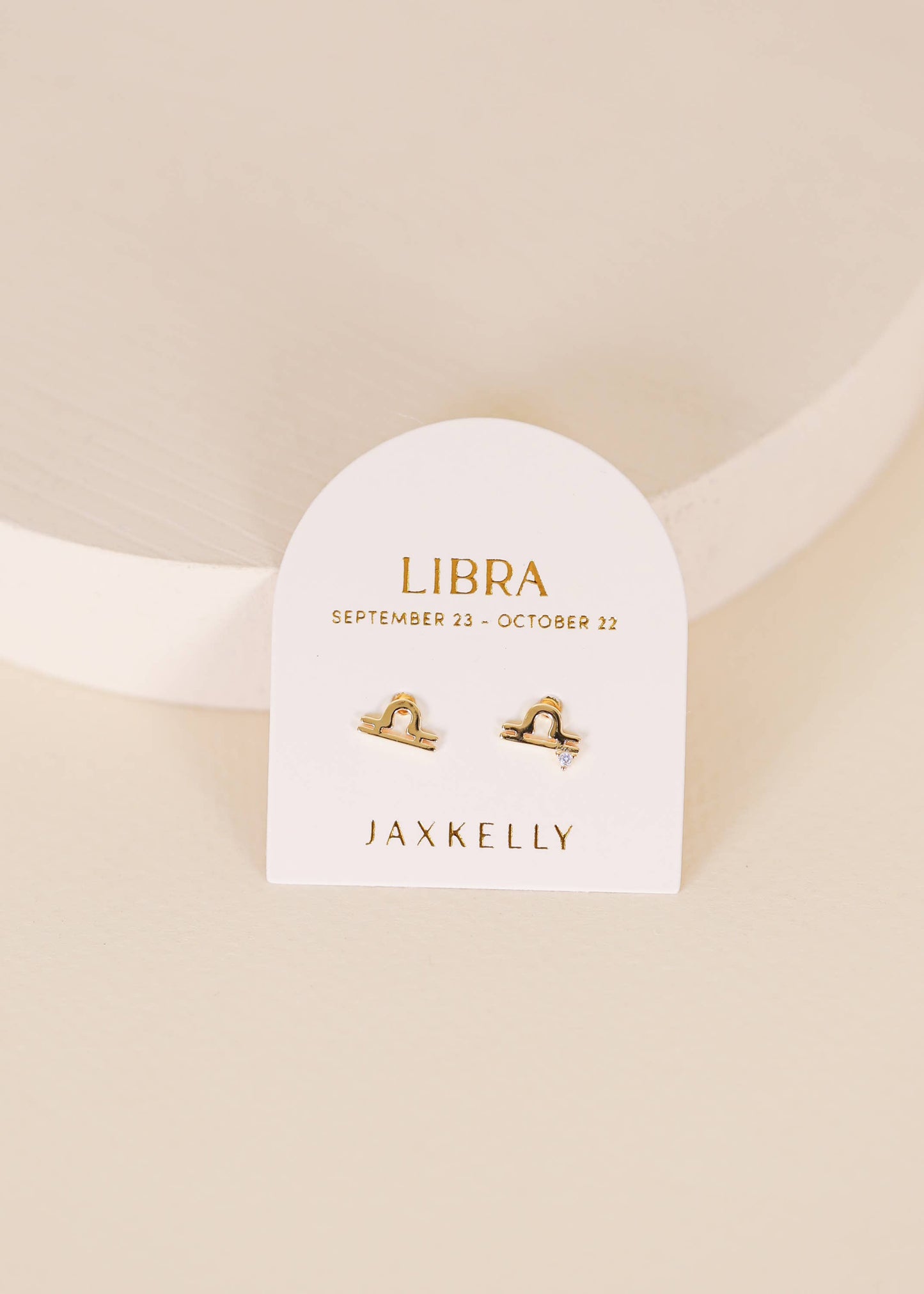 Zodiac Gold Earrings - Libra