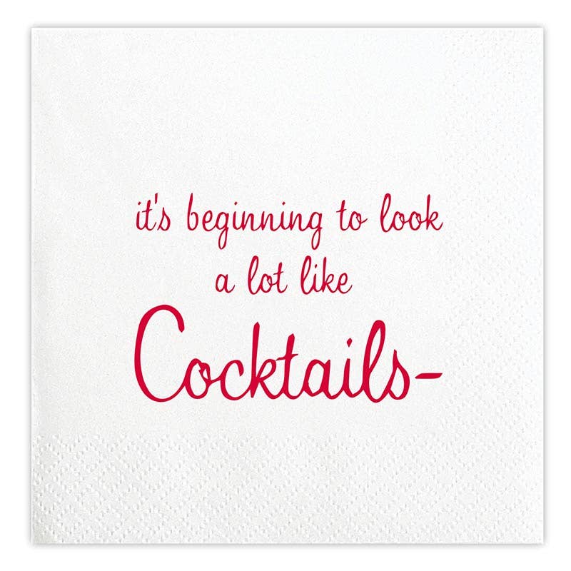 Looks Like Cocktails Christmas Napkins