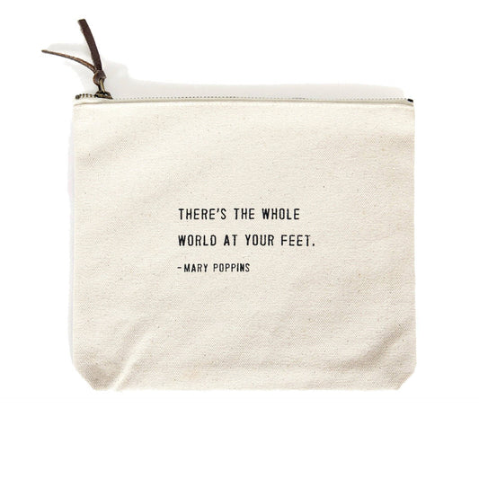 There's The Whole World Canvas Zip Bag