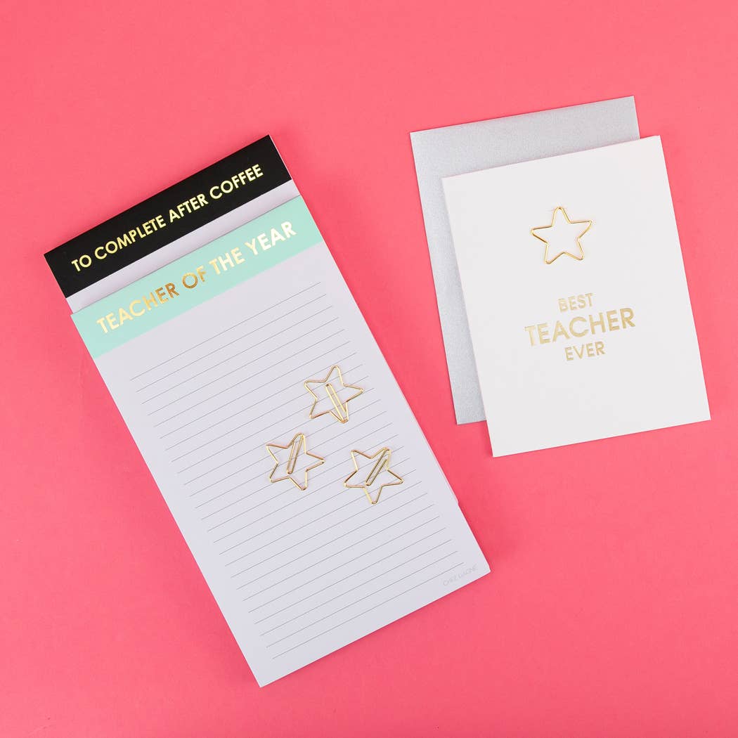 Teacher Of The Year Lined Notepad
