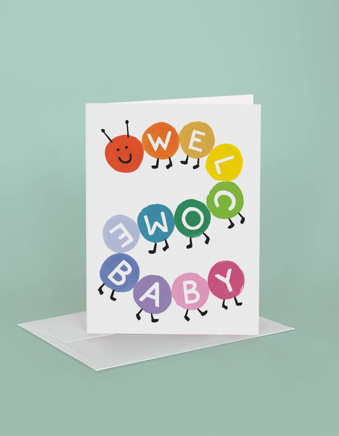 "Welcome Baby" Caterpillar Greeting Card