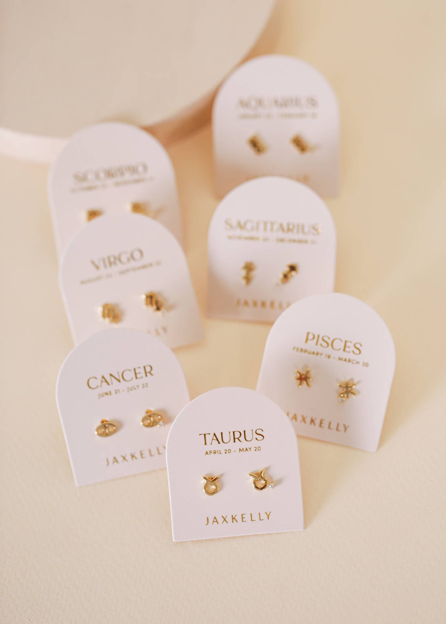 Zodiac Gold Earrings - Cancer