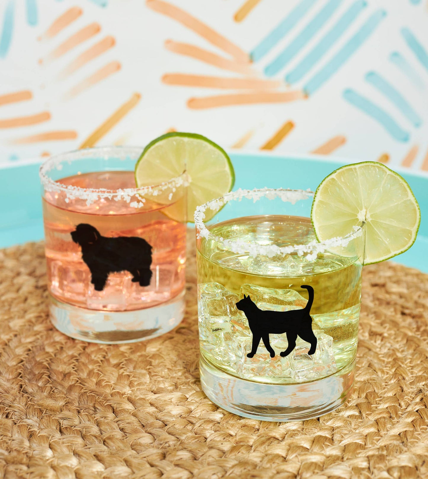 Cat Pet Soy Candle: Reusable Rocks Glass