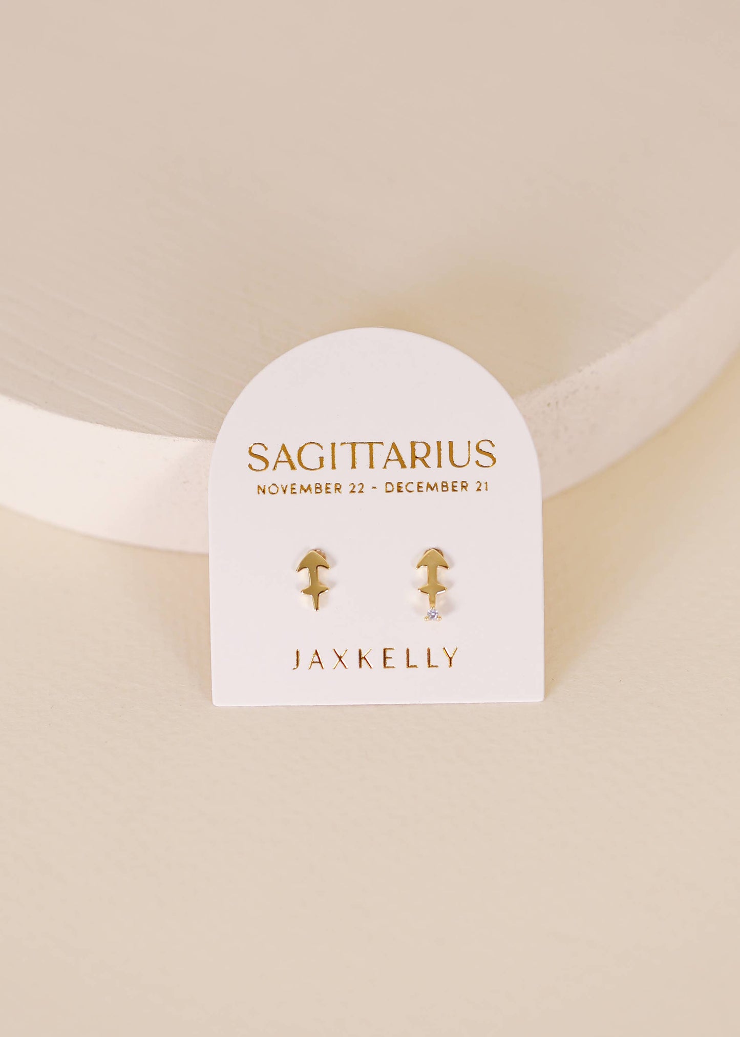 Zodiac Gold Earrings - Sagittarius