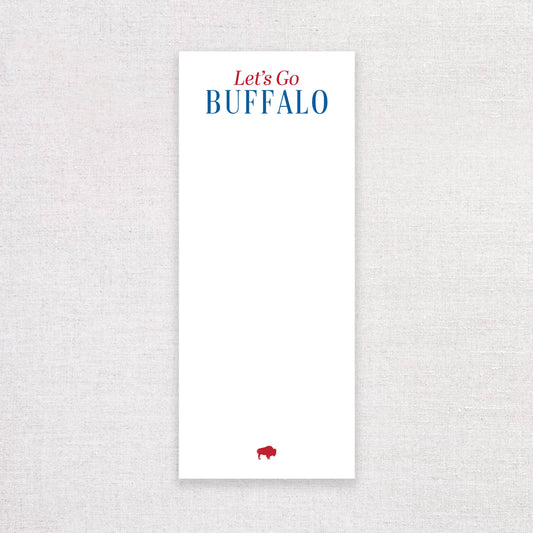 Let's Go Buffalo Football Slim Notepad