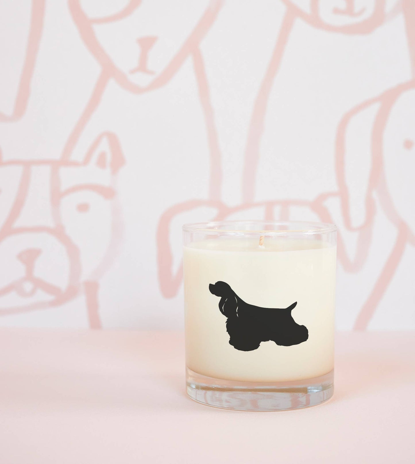 Cocker Spaniel Candle&Glass