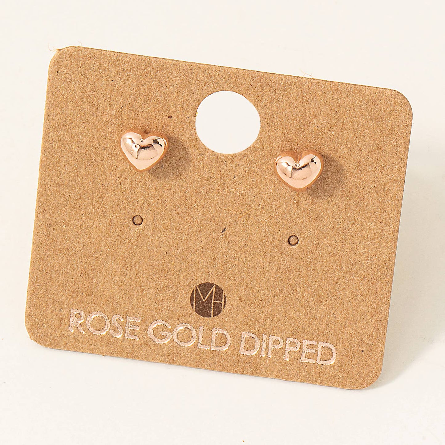 Mini Heart Stud Earrings Gold