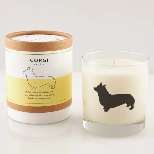 Corgi Candle & Glass