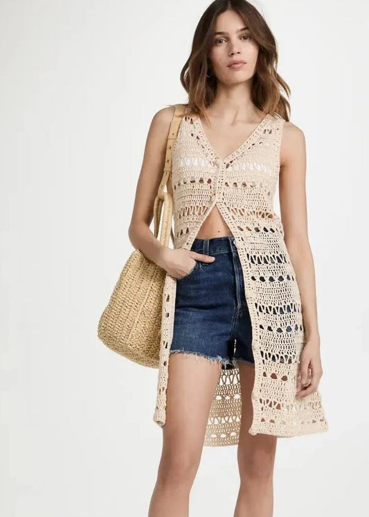 Roxie Crochet Beach Cover/Vest