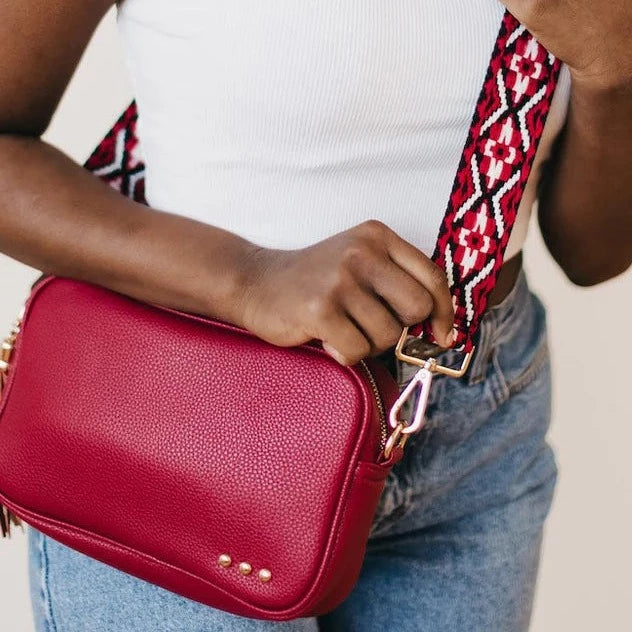 Willow Camera Crossbody Bag Red