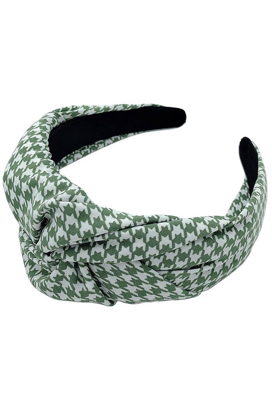 Houndstooth Knotted Headband