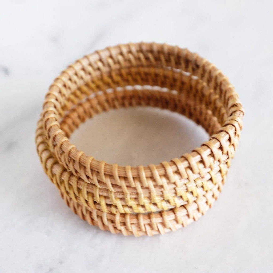 Woven Rattan Bangles