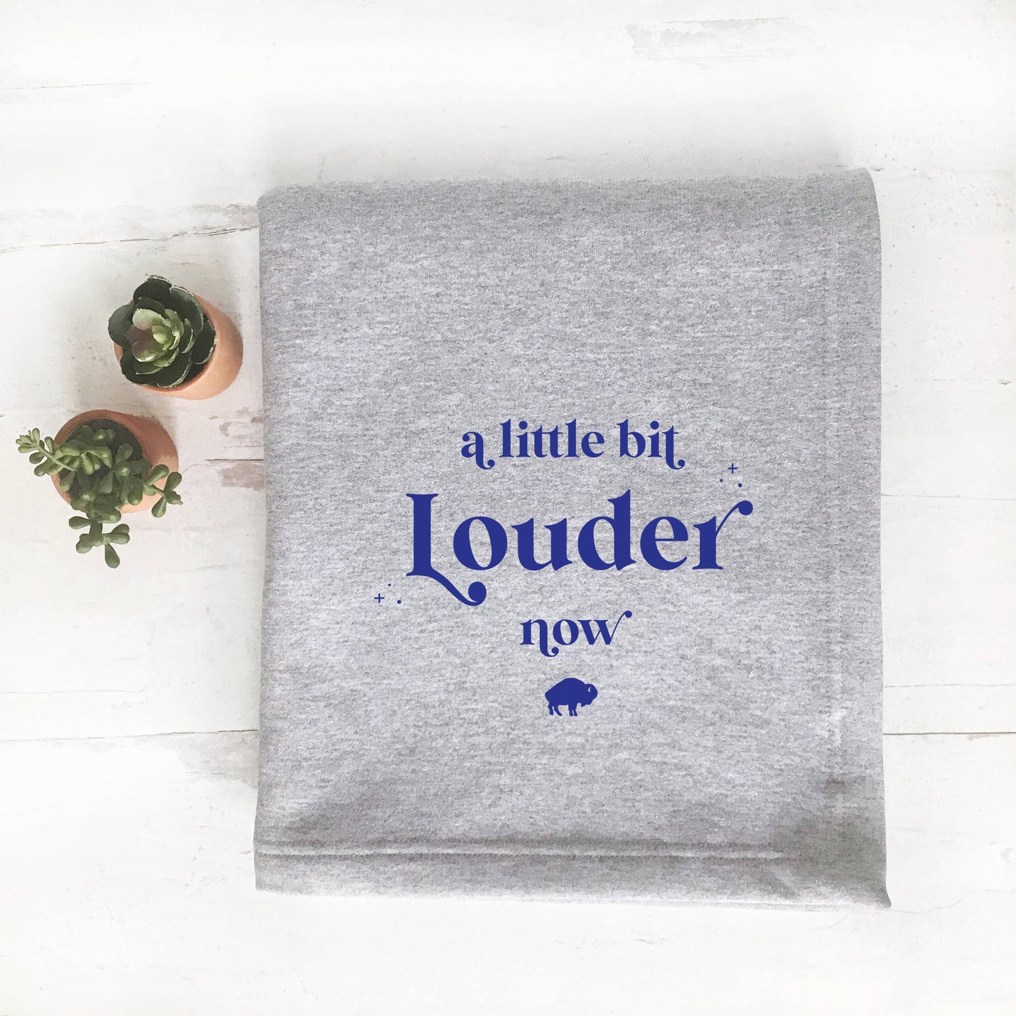 Little Bit Louder Now Bills Blanket - Gray