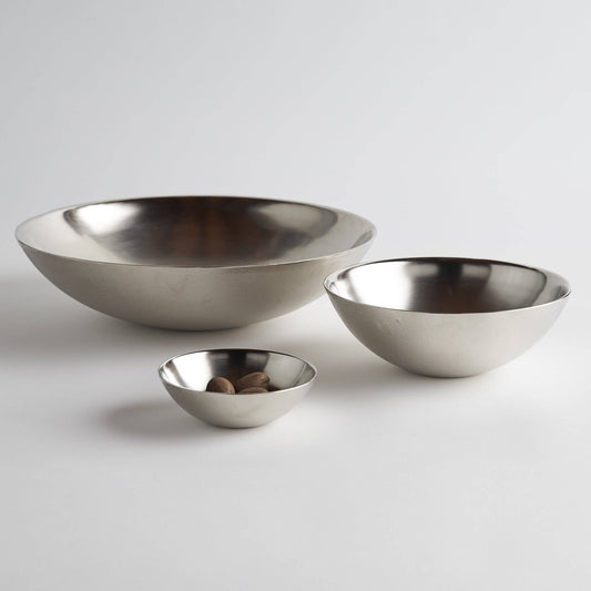 Nickel Bowls - Assorted Set of 3