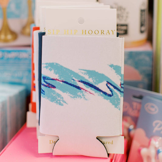90's Blue Wave Pattern Koozie