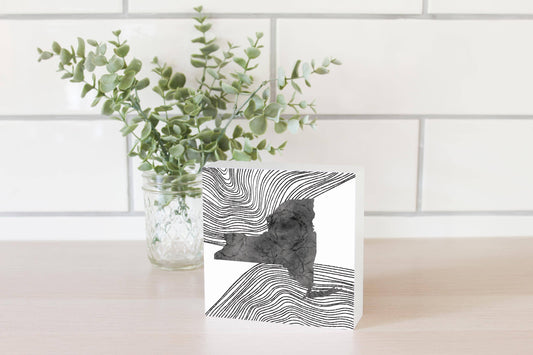 New York 5x5 Wood Block