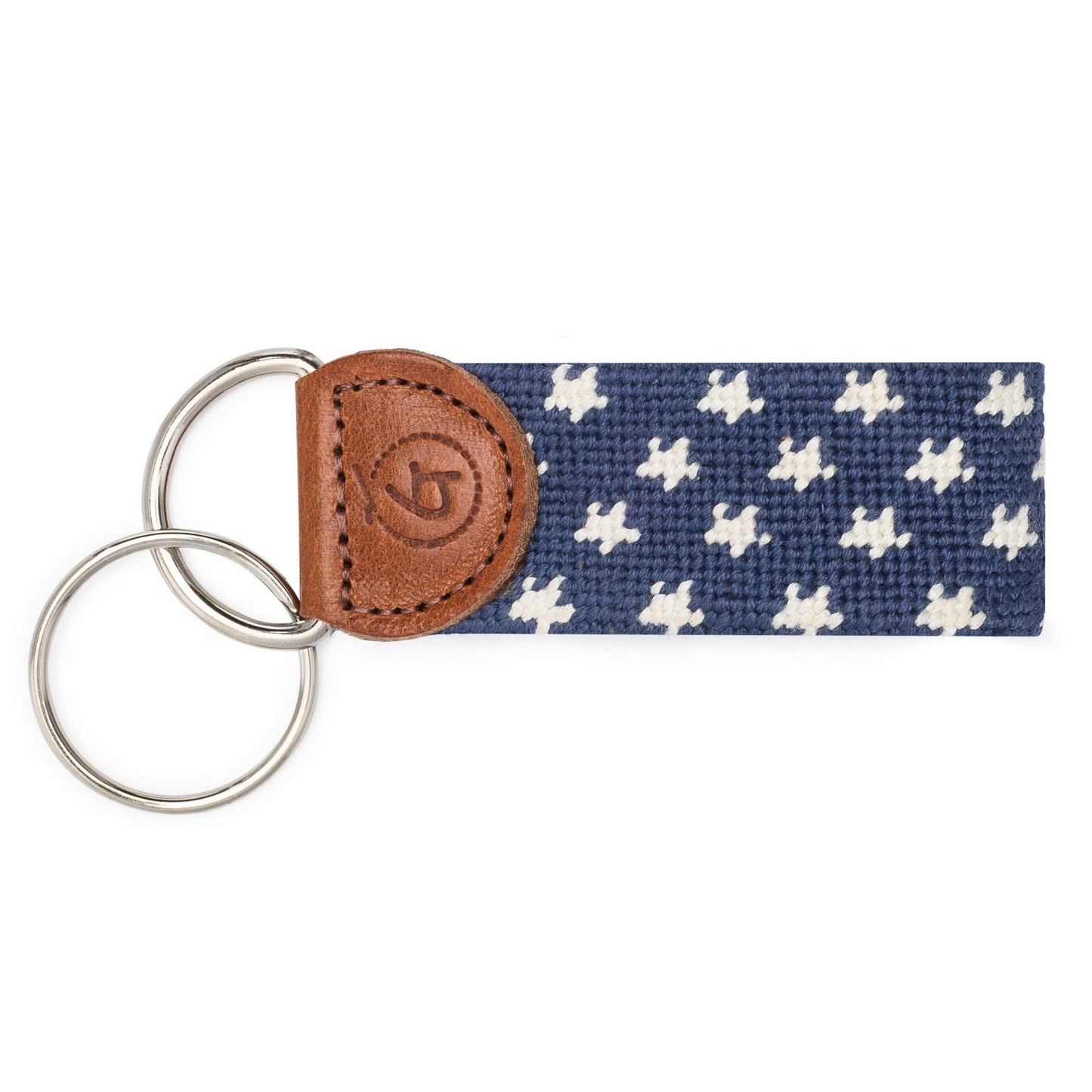 Stars Needlepoint Keychain