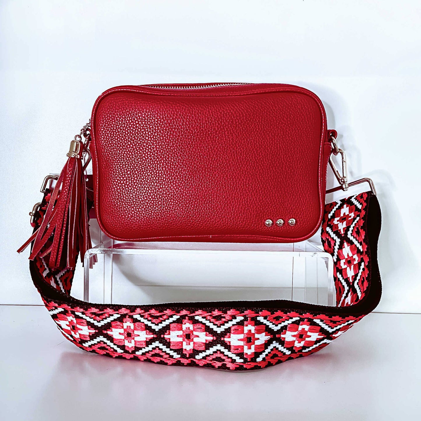 Willow Camera Crossbody Bag Red