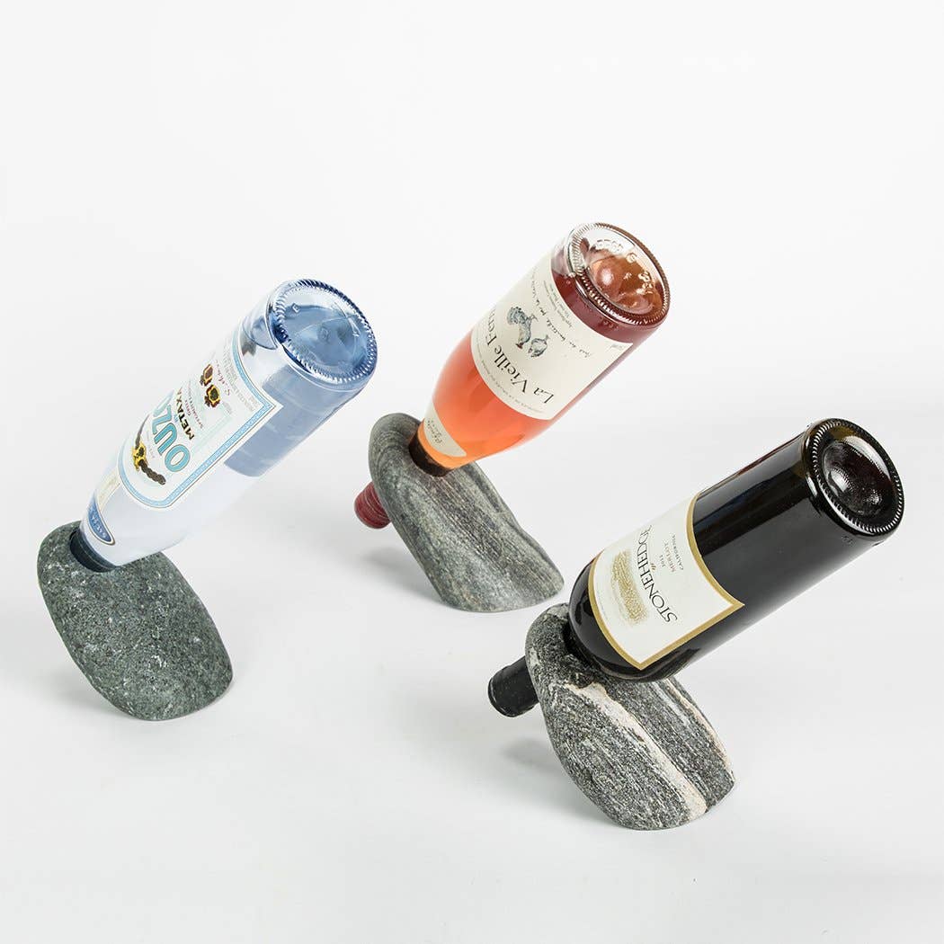 Beach Stone Wine Bottle Balancer