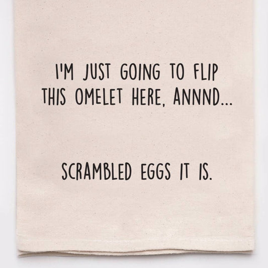 Flip This Omelet Funny Tea Towel