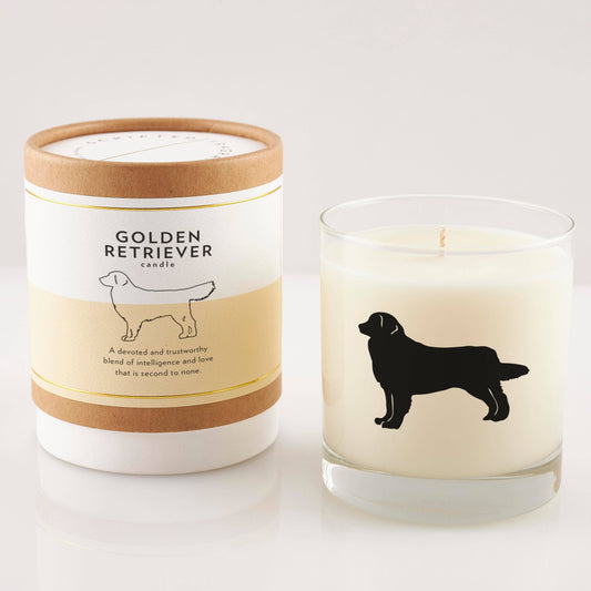 Golden Retriever Candle&Glass