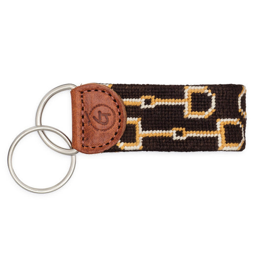 Horse Bits Needlepoint Keychain