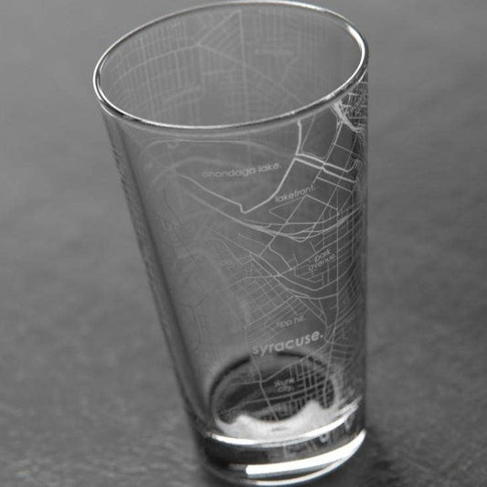 Syracuse NY Map Pint Glass