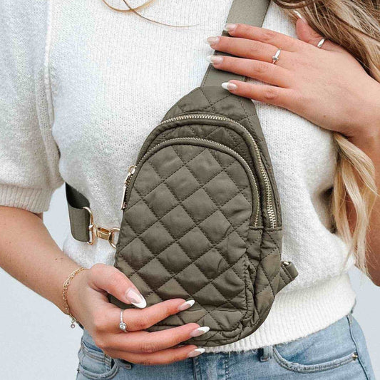 Pinelope Puffer Bum Bag: Olive